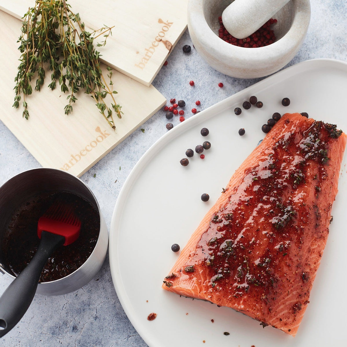 Cedarplank smoked salmon Barbecook