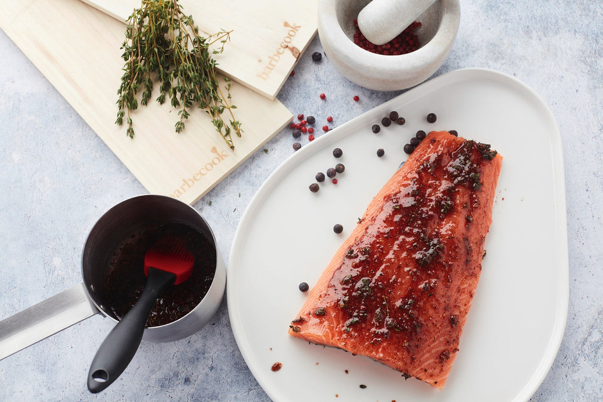 Cedarplank smoked salmon Barbecook