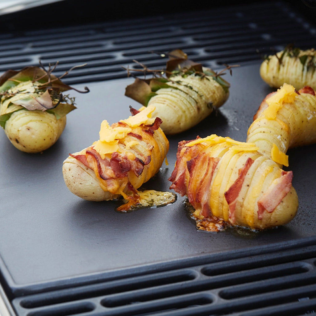 Hasselback potatoes on the BBQ