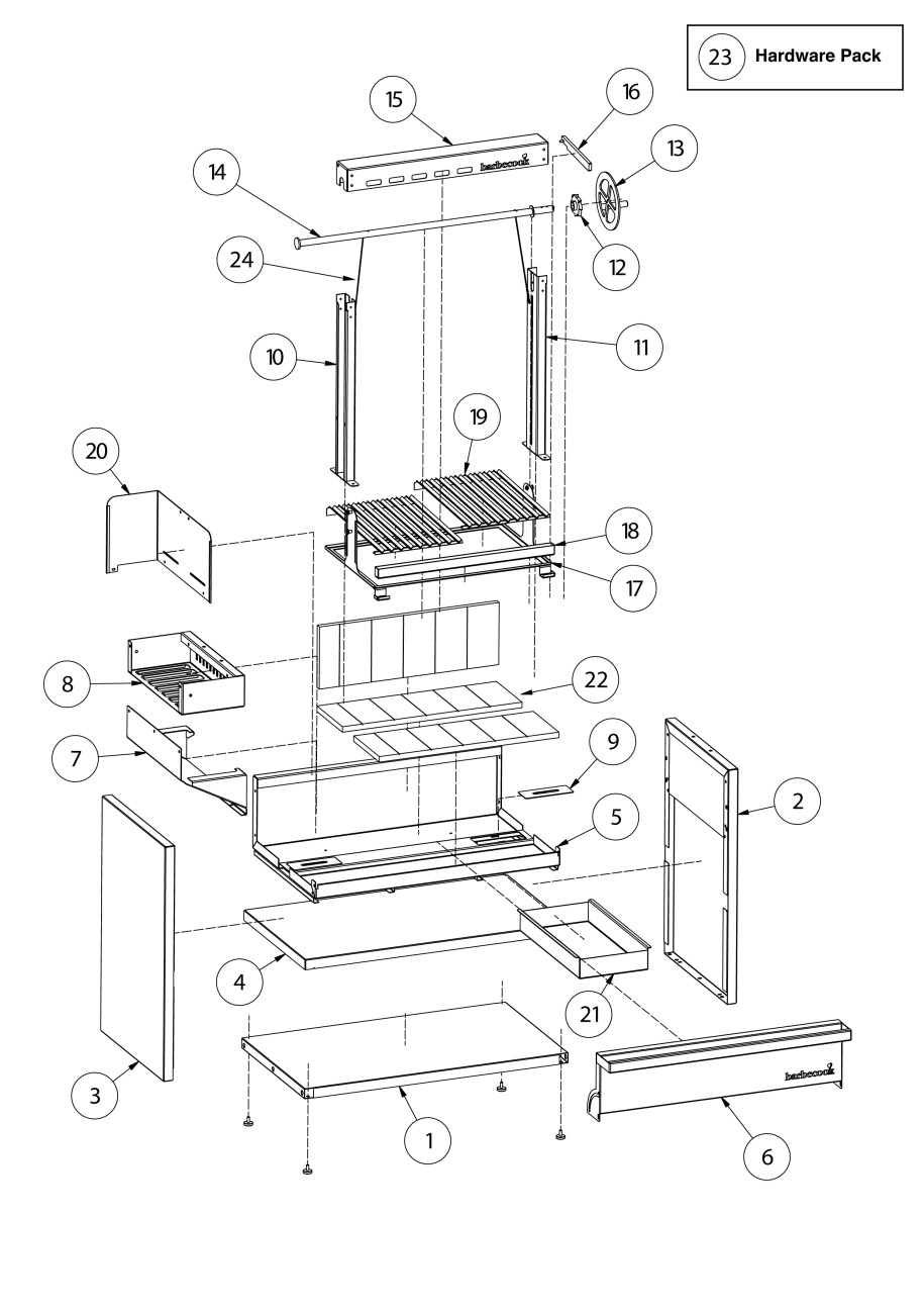 Spare parts Pedro Argentijnse barbecue