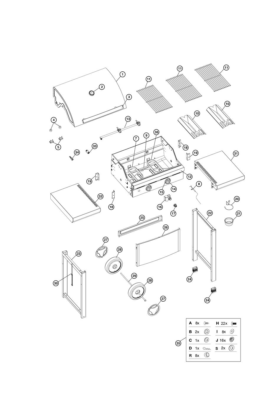 Spare parts Spring 200