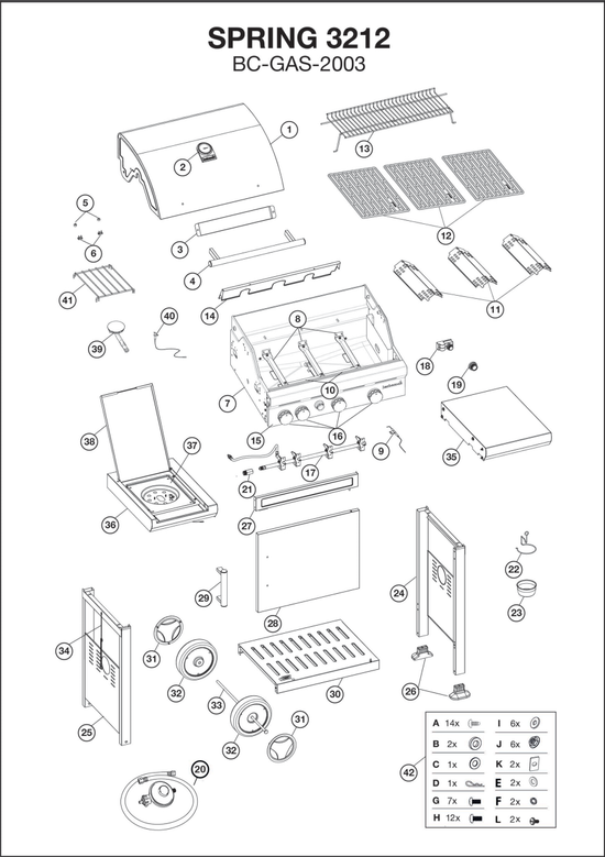Spare parts BC-GAS-2066