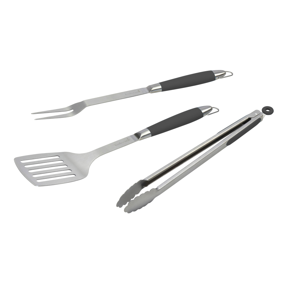 barbecook Black Pepper BBQ set avec spatule fourchette et pince