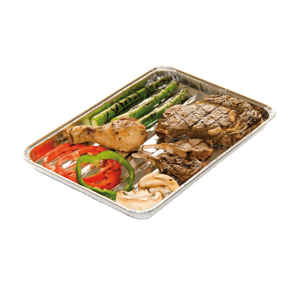 barbecook Set de 5 plats rectangulaires pour barbecue en aluminium