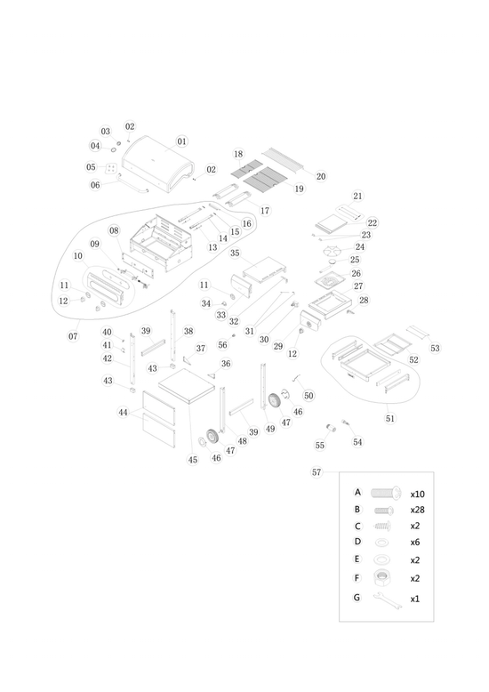 Spare parts Siesta 210 Graphite