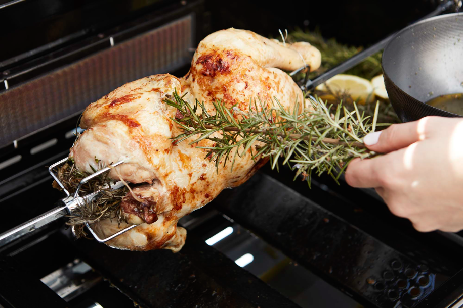 Set for gas barbecue with 2 spit forks Barbecook