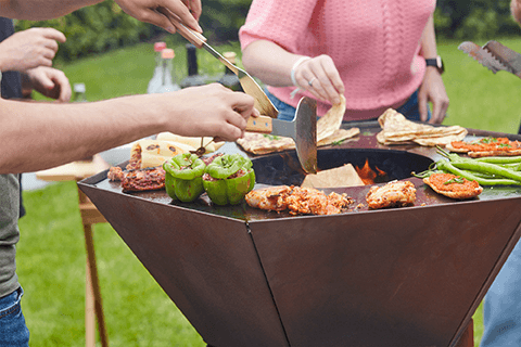 Support + 5 brochettes pour barbecue Barbecook